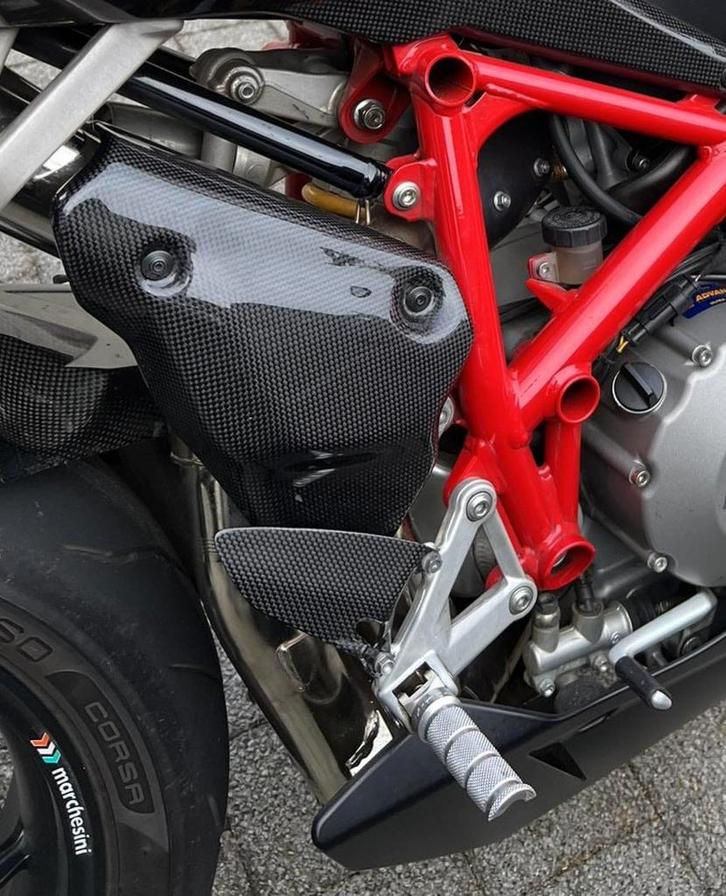 Carbon hitteschild en hielbeschermers Ducati 1098 848 1198, Motoren, Onderdelen | Ducati, Nieuw, Ophalen of Verzenden