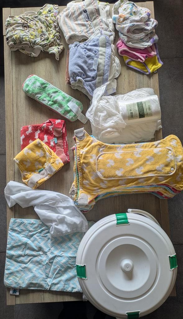 Grote set wasbare luiers, Enfants & Bébés, Bains & Soins, Poubelle à couches, Enlèvement