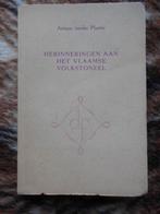 boek herinneringen aan het Vlaamse volkstoneel Vander Plaets, Boeken, Gelezen, Ophalen of Verzenden, België, Vander Plaetse Antoon