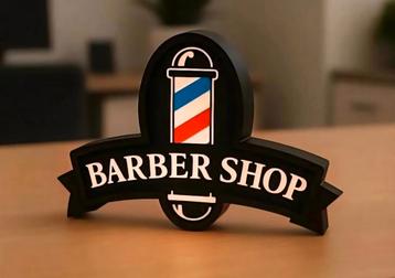 Barber Shop LED reclamebak inclusief LED verlichting.  beschikbaar voor biedingen