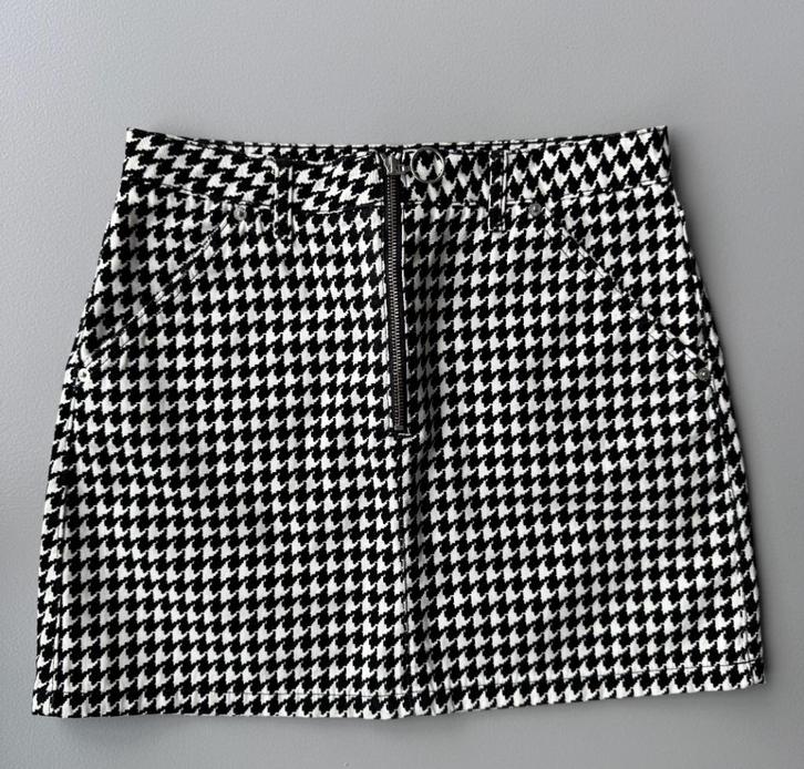 rokje topshop, pied de poule print, maat 40, Kleding | Dames, Rokken, Maat 38/40 (M), Wit, Ophalen