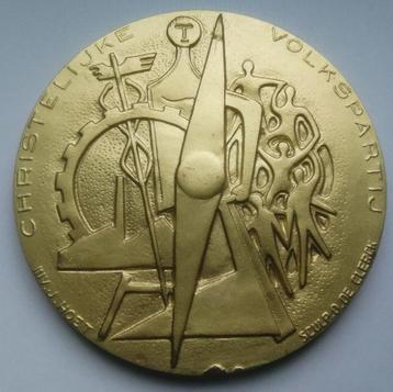1985 Médaille CVP 1945-1985 Parti populaire chrétien, Enlèvement ou Envoi, Autres matériaux