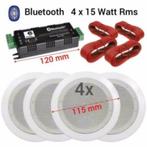Bluetooth plafond inbouw luidspreker set wit 4x 11.5Cm 50Wat, Audio, Tv en Foto, Luidsprekerboxen, Ophalen of Verzenden, Nieuw