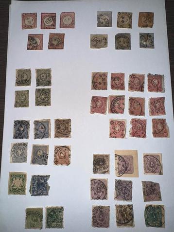 Lot 45 oude postzegels Duitsland Reichspost geannuleerd beschikbaar voor biedingen
