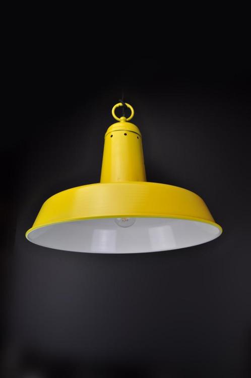Mooie neo-vintage fabriekslampen., Maison & Meubles, Lampes | Suspensions, Comme neuf, 50 à 75 cm, Métal, Enlèvement
