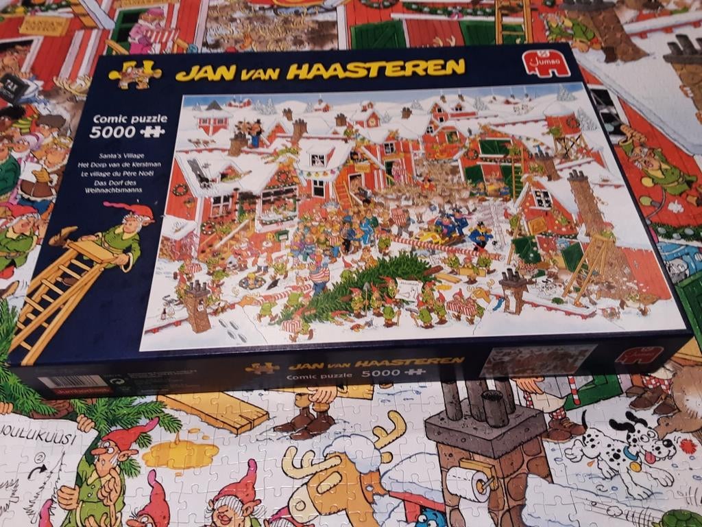 Jan van Haasteren Kerstdorp Puzzel 5000 stukjes - Compleet - Denksport en Puzzels
