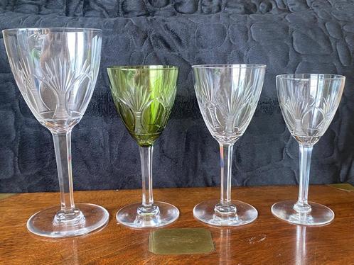 31 Prachtige VSL zeldzame Val-Saint-Lambert glazen rond 1900, Verzamelen, Glas en Drinkglazen, Zo goed als nieuw, Overige typen