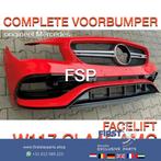 W117 C117 X117 CLA45 FACELIFT AMG VOORBUMPER ROOD COMPLEET +, Gebruikt, Ophalen of Verzenden, Bumper, Mercedes-Benz