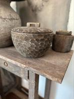 Houten bak met deksel - schaal - bowl, Huis en Inrichting, Nieuw, Ophalen of Verzenden