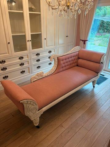 Gerestaureerde eiken chaise longue uit de jaren ’20 beschikbaar voor biedingen