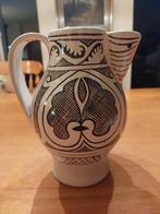 Keramische vaas...kruik   /italy/ wit en zwart, Ophalen of Verzenden