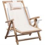 Ligstoel deckchair Jungalow bamboe met kussens - Puur natuur, Tuin en Terras, Nieuw, Overige materialen, Verzenden, Verstelbaar