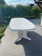 Witte tuintafel, Tuin en Terras, Tuintafels, Gebruikt, Ovaal, Kunststof