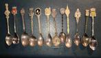 12 souvenir lepeltjes, Enlèvement ou Envoi, Utilisé, Argenté, Métal