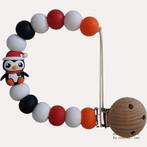 noekies Kerst speenkoord pinguin oranje wit rood zwart, Kinderen en Baby's, Verzenden, Nieuw, Overige typen
