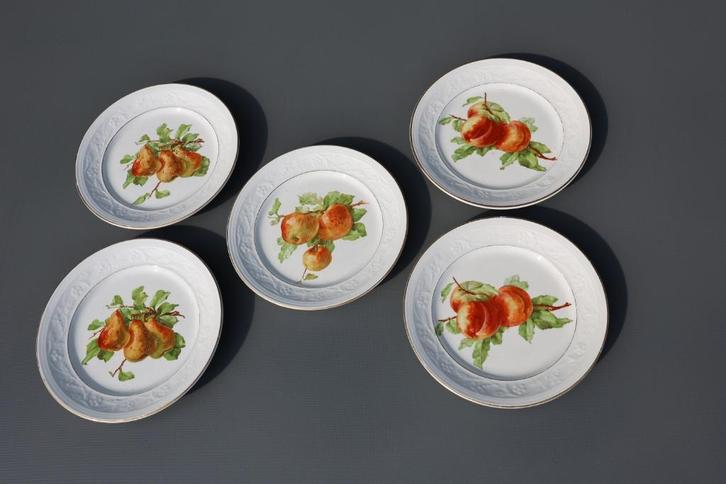 vijf antieke borden petrus regout & co 1883, Antiek en Kunst, Antiek | Wandborden en Tegels, Verzenden