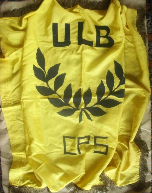Bannière drapeau ULB du CPS cercle facultaire estudiantin, Collections, Objets militaires | Général, Autres, Envoi