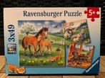 Ravensburger puzzel dieren 3x 49 stukjes, Enlèvement, Comme neuf