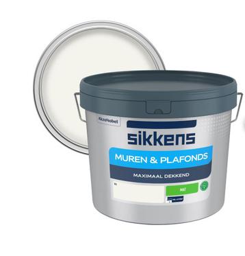 Sikkens Muren & Plafondverf binnen Mat wit beschikbaar voor biedingen