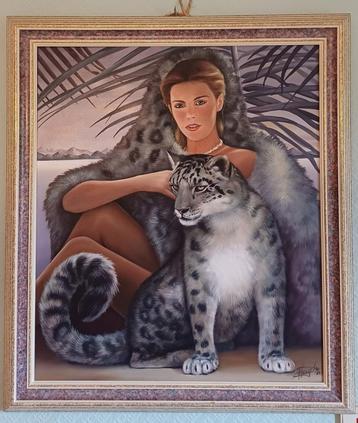 Christiane Vleugels, Olie op doek, 72x82cm beschikbaar voor biedingen