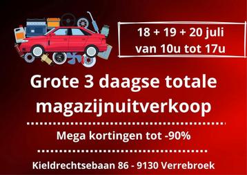 Uitverkoop auto onderdelen  beschikbaar voor biedingen
