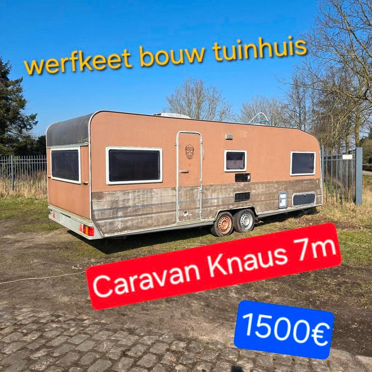 Caravane Knaus, 7 m², chambre, salle de bain, toilettes, dou, Caravanes & Camping, Caravanes Accessoires, Enlèvement