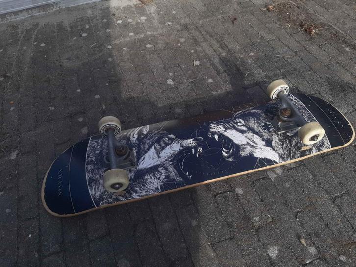 zwart skateboard 8'', Sport en Fitness, Skateboarden, Zo goed als nieuw, Skateboard, Ophalen of Verzenden