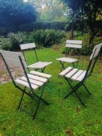 Vier vintage tuinstoeltjes, Tuin en Terras, Ophalen
