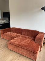 Koperen zetel met lounge, Huis en Inrichting, Zetels | Zetels, Ophalen, 250 tot 300 cm, Zo goed als nieuw, Stof