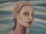olieschilderij portret Grace Kelly (60x80), Antiek en Kunst, Kunst | Schilderijen | Klassiek, Ophalen of Verzenden