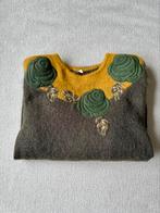 Vintage trui met bloemenapplicaties – zonder merk, Kleding | Dames, Ophalen of Verzenden, Zo goed als nieuw, Maat 38/40 (M)