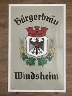 Mooi origineel Emaille reclamebord, Burgerbrau Windsheim, Reclamebord, Gebruikt, Ophalen of Verzenden
