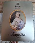 Groot Suchard Medaillon chocolade blik, nostalgische vrouw, Antiek en Kunst, Curiosa en Brocante, Ophalen of Verzenden