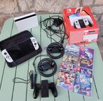 Switch OLED avec boîte et accesoires ainsi que 4 jeux, Met games, Zo goed als nieuw, Met 1 controller, Switch OLED