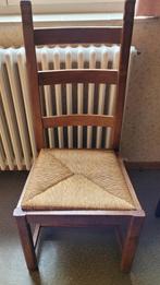 Eiken stoelen met rieten zitting, Ophalen, Gebruikt, Bruin, Vijf, Zes of meer stoelen