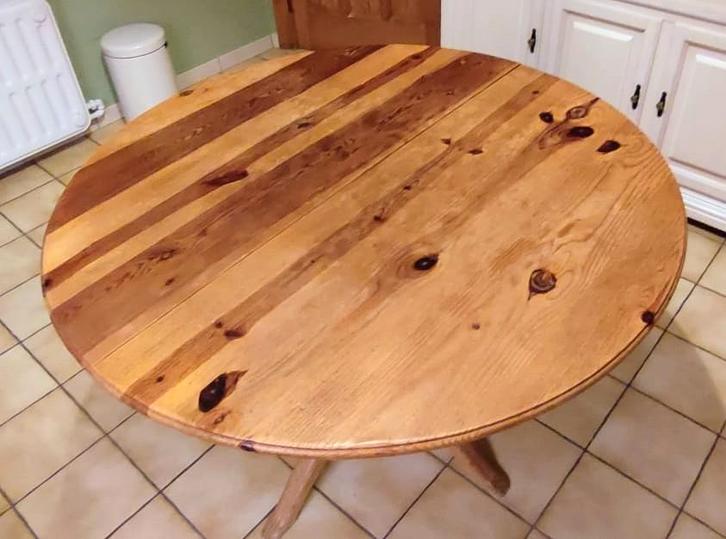 Houten tafel, Huis en Inrichting, Tafels | Eettafels, Rond, Ophalen