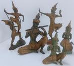collectie 5 oude boeddha beelden brons, Antiek en Kunst, Ophalen of Verzenden, Brons