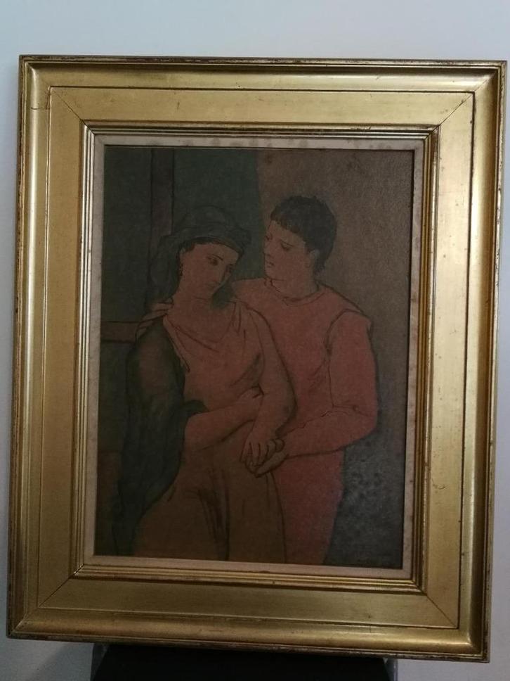 De minnaar ca 1923 van Pablo Picasso (Spaans, 1881 - 1973), Antiek en Kunst, Kunst | Schilderijen | Klassiek, Ophalen