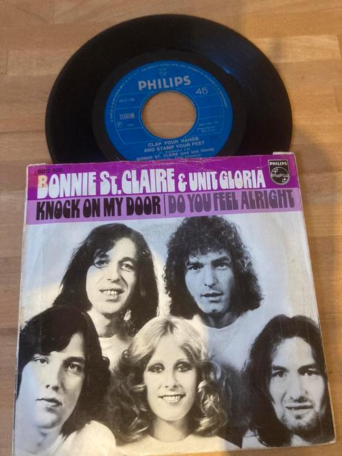 Bonnie St Claire & Unit gloria/ Knock on my door, CD & DVD, Vinyles Singles, Enlèvement ou Envoi