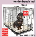 HONDENBECHE incl plate NIEUW, Ophalen