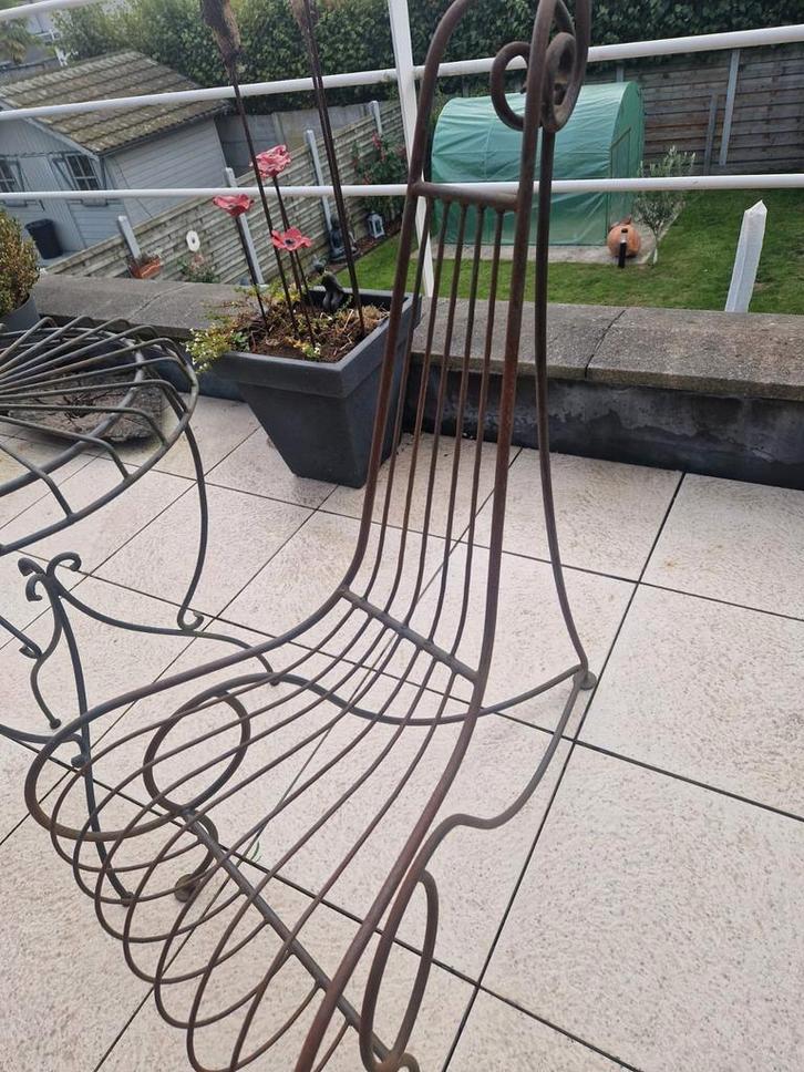 Twee Stoelen metaal wire (Wire Garden Chairs), Tuin en Terras, Tuinstoelen, Gebruikt, Metaal, Ophalen