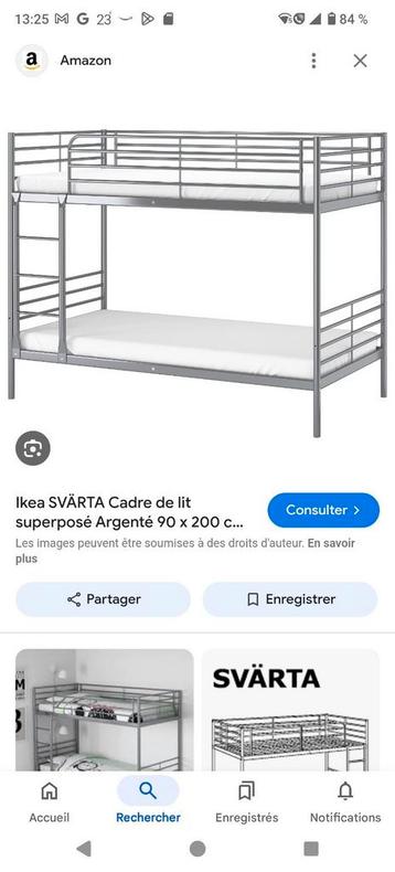 Lit superposé Ikea, parfait état., Enlèvement, Comme neuf
