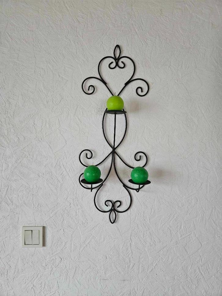 Décoration murale métal bougeoir bougies, Huis en Inrichting, Woonaccessoires | Wanddecoraties, Zo goed als nieuw, Ophalen of Verzenden