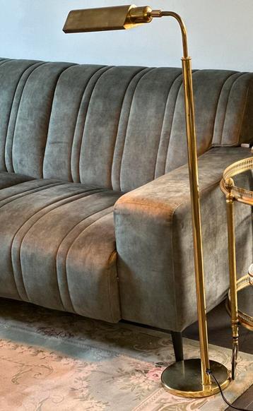 Vintage messing vloerlamp – leeslamp / pianolamp beschikbaar voor biedingen