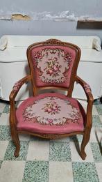 Antieke geborduurde zetel/stoel, Antiek en Kunst, Antiek | Meubels | Stoelen en Sofa's, Ophalen