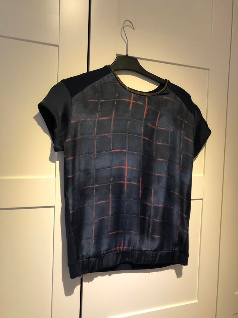 Garcia blauwe top maat smal, Blauw, Ophalen of Verzenden, Zo goed als nieuw, Korte mouw