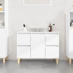 vidaXL Wastafelkast 80x33x60 cm bewerkt hout wit - 40% Korti, Nieuw, Minder dan 100 cm, Wastafelkast, 25 tot 50 cm