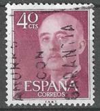 Spanje 1955-1958 - Yvert 859 - Generaal Franco - 40 c. (ST), Postzegels en Munten, Postzegels | Europa | Spanje, Verzenden, Gestempeld