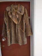 Luipaard motief met echte pels, Kleding | Dames, Jassen | Winter, Ophalen, Zo goed als nieuw, Maat 42/44 (L)