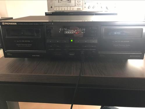 Pioneer CT-W606DR dubbel cassettedeck, Audio, Tv en Foto, Cassettedecks, Dubbel, Overige merken, Auto-reverse, Tiptoetsen, High speed dubbing